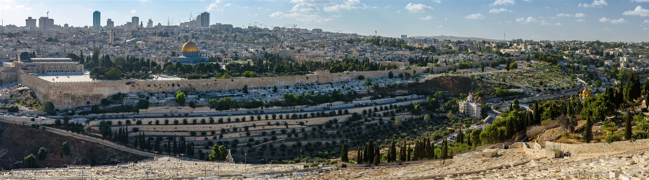 The Old City of Jerusalem, seen from the Mount of Olives