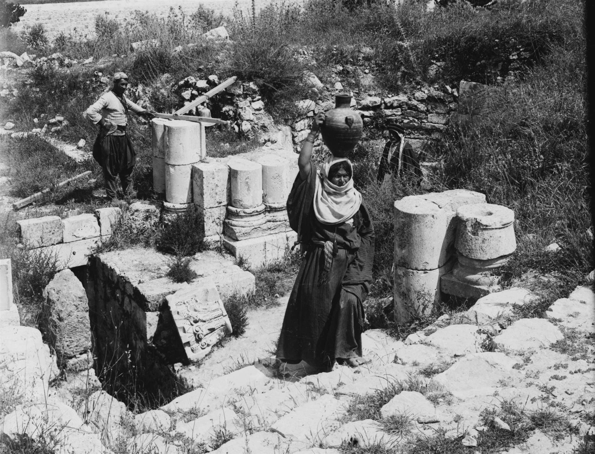 Jacob's Well, near Shechem, photographed around 1900