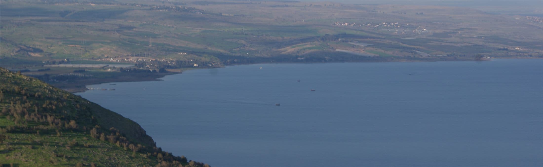 The Sea of Galilee, seen from the hill country where Jesus taught